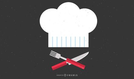 Cutlery Chef Hat Vector Cutlery Chef Hat Vector