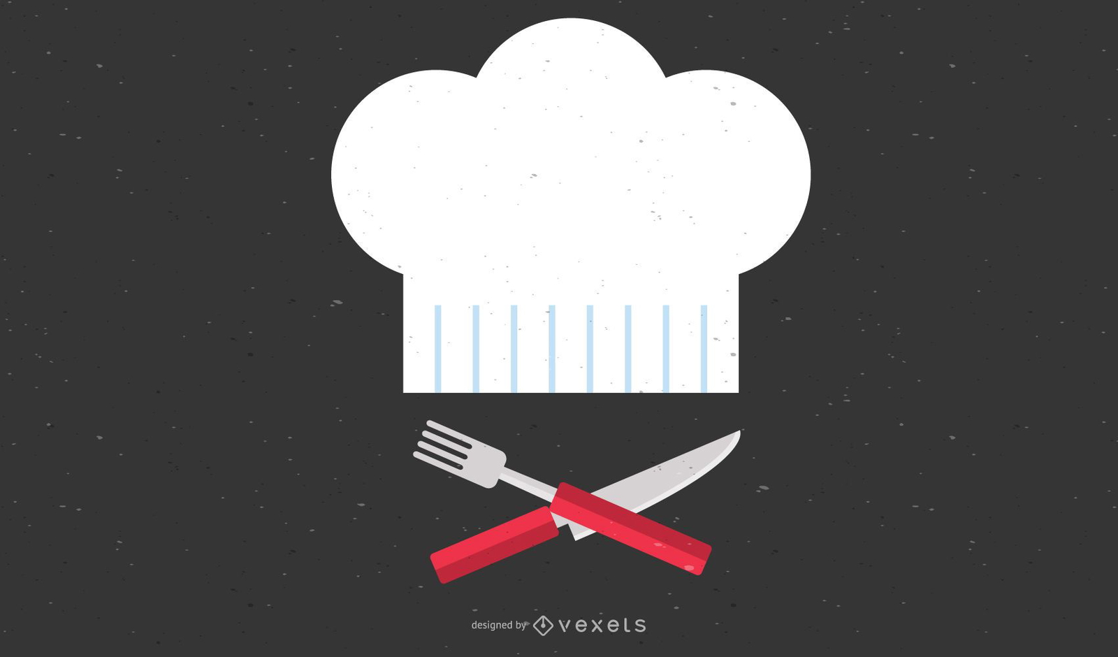 Cutlery Chef Hat Vector