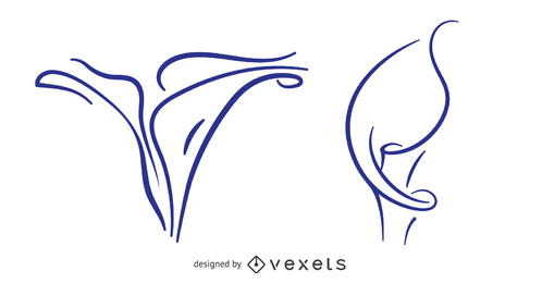 Calla Lily Stroke Design 