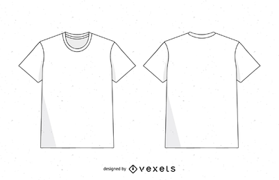Camiseta masculina branca Vector