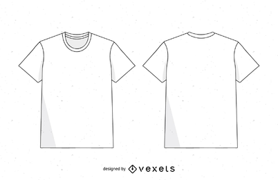 Men T Shirt white Vector