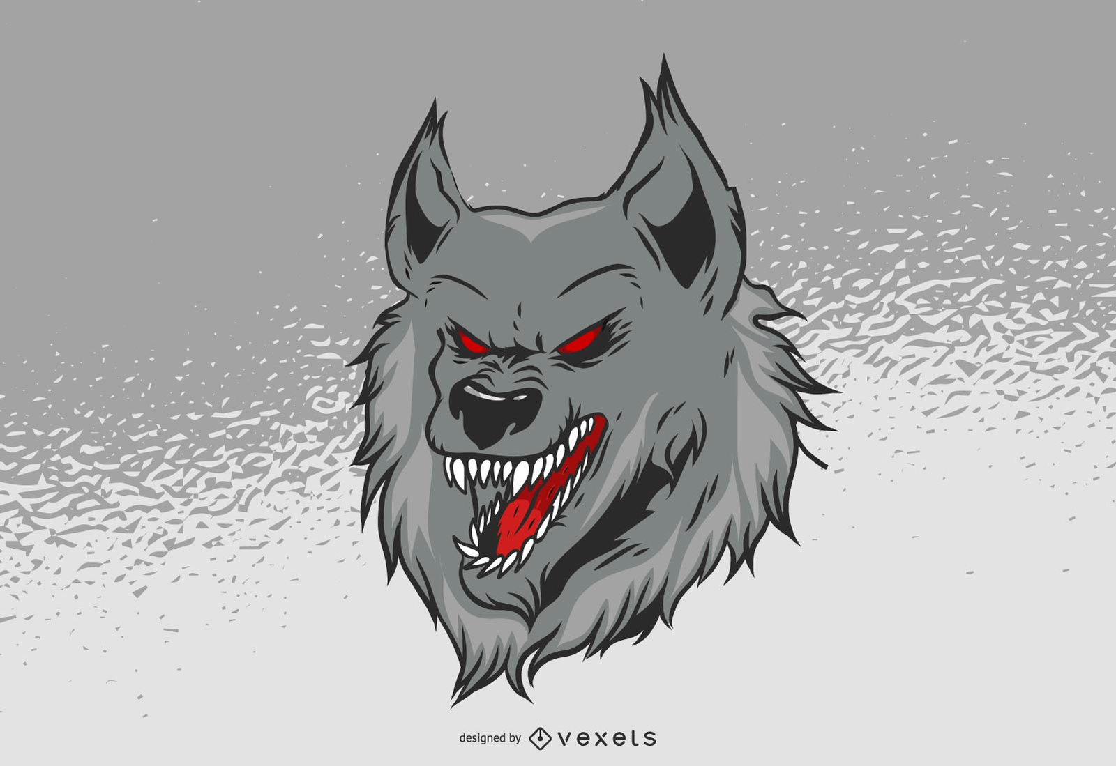 Vetor grátis Hellhound Wolf