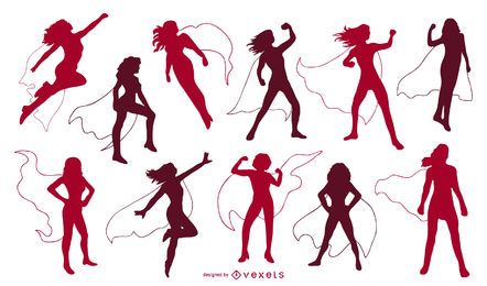 Kostenlose Heros Vector Set