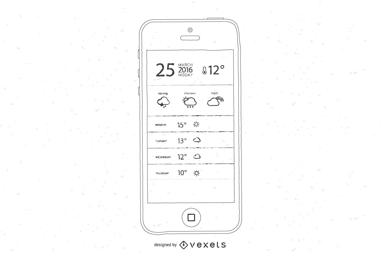 Vetores de telefones inteligentes desenhados à mão livre