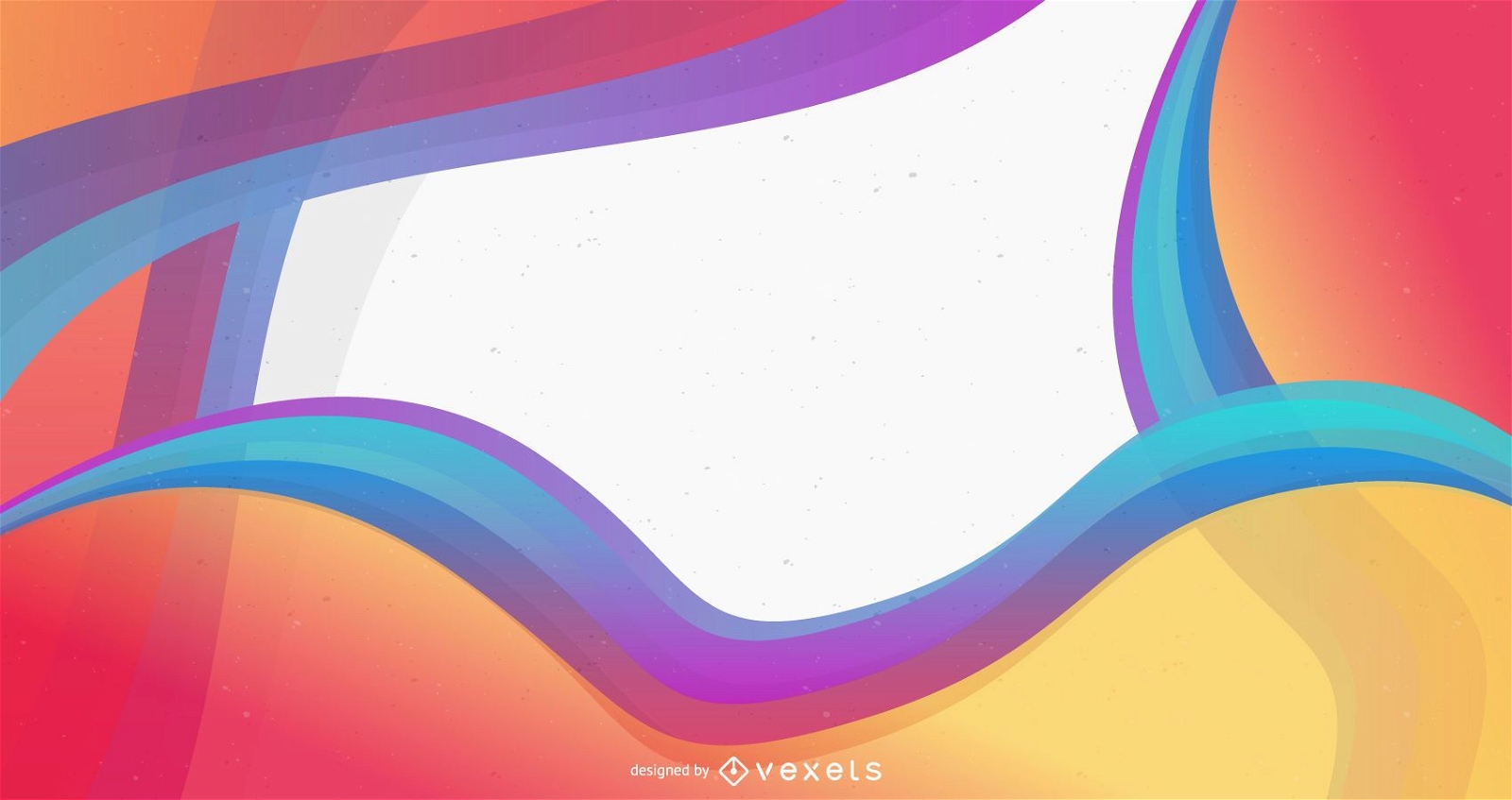 Abstract banner with wavy lines
