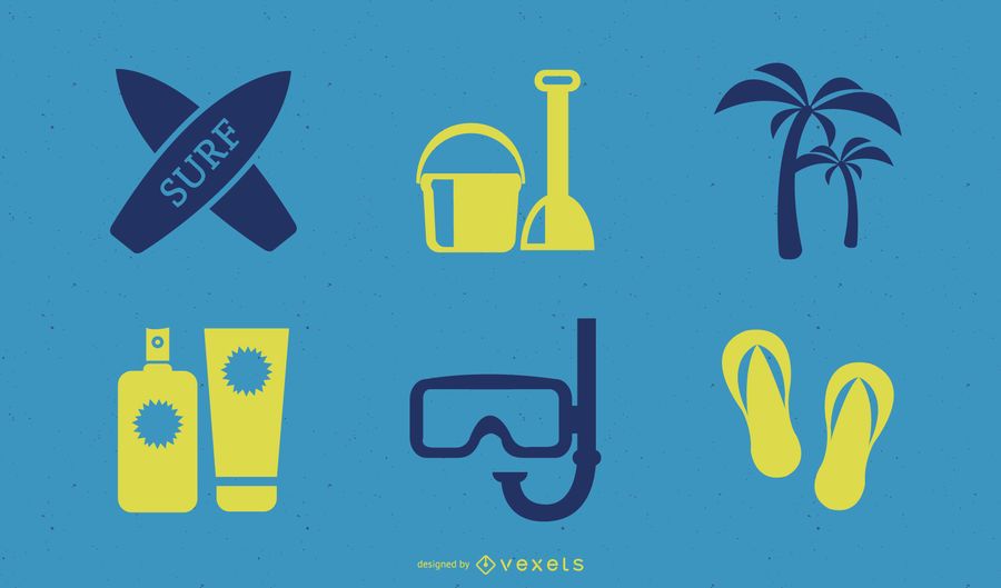 Summer Elements Icon Set Summer Elements Icon Set