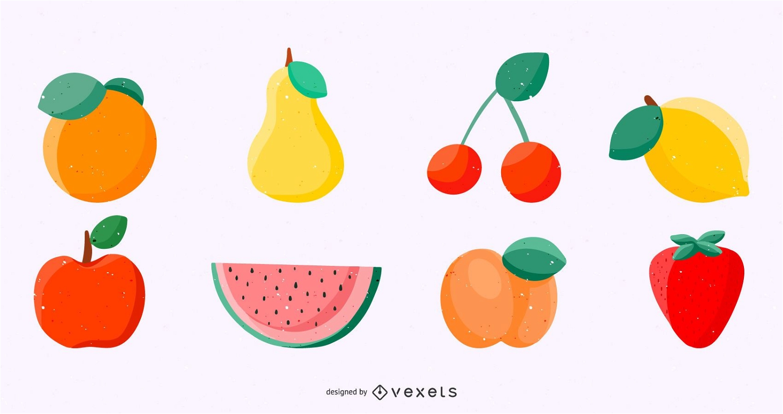 Conjunto de gráficos vectoriales de frutas