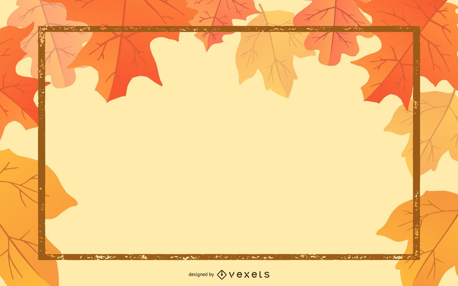 Beautiful Autumn Leaves Card 01 Vector