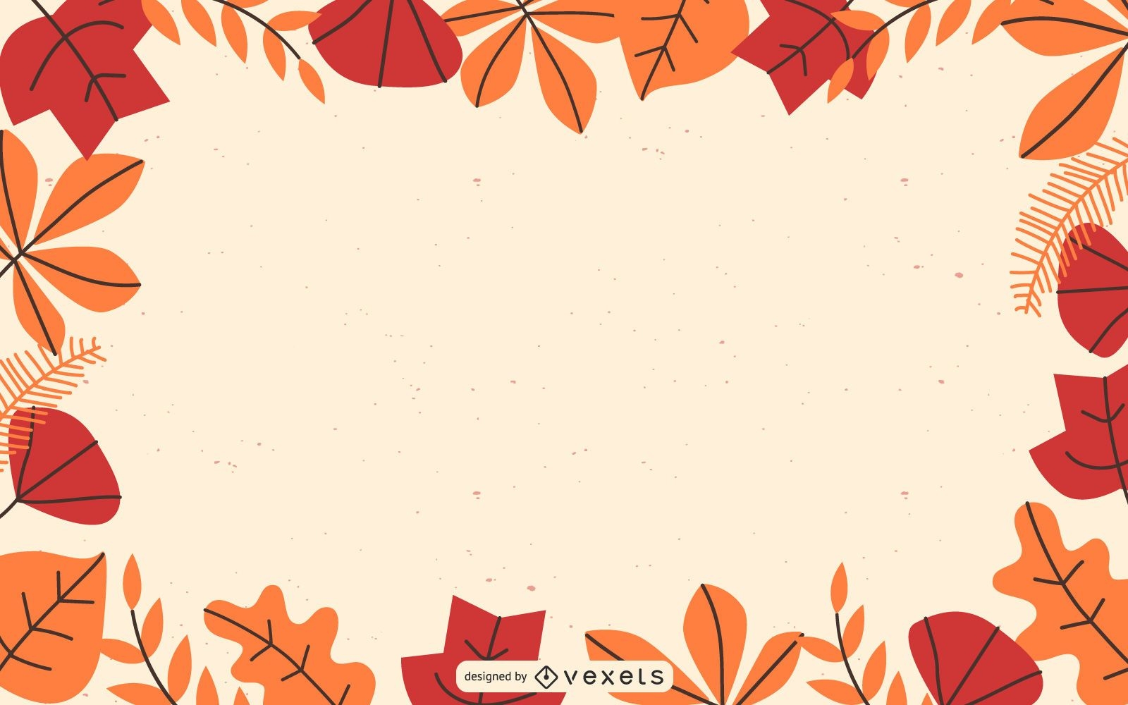 Hermoso vector de tarjeta de hojas de otoño