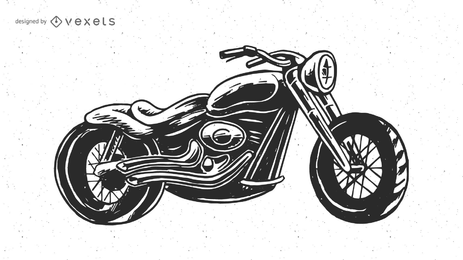 Vector de motocicleta cómica de dibujos animados