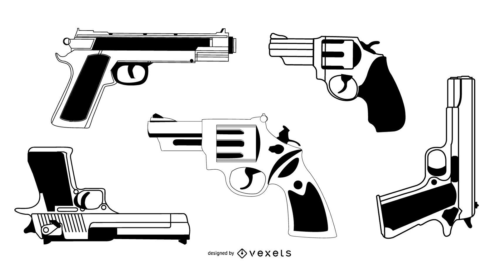 Vector Set Of Guns