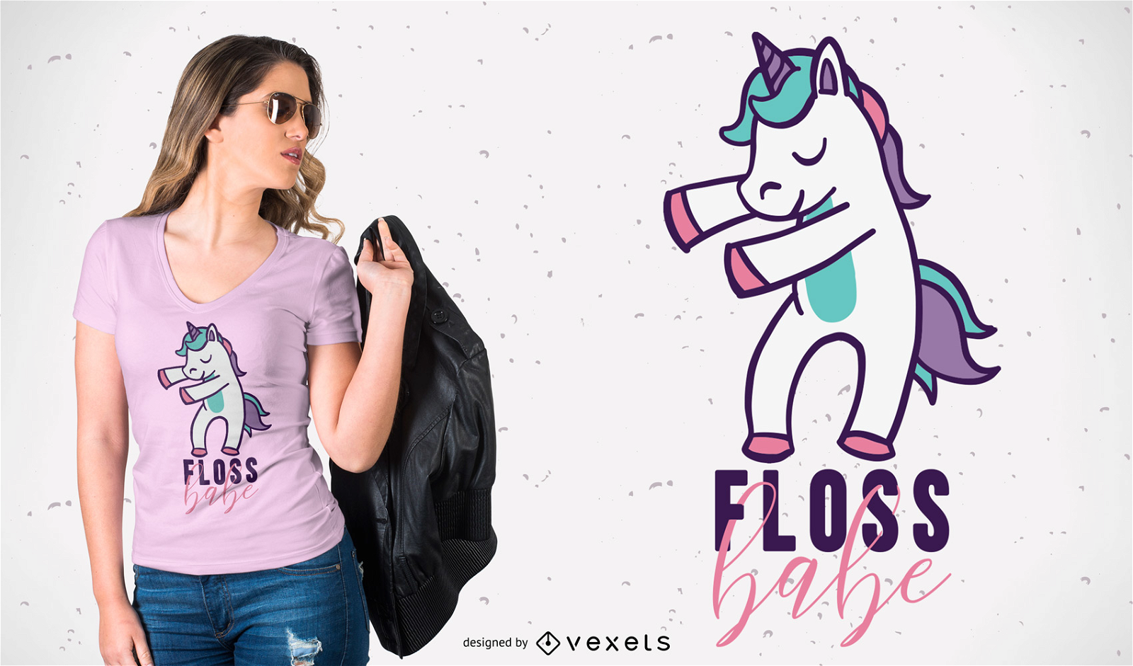Floss Unicorn T-Shirt Design