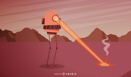 Space Robot Vector 1