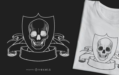 Skull Crest T-Shirt Design