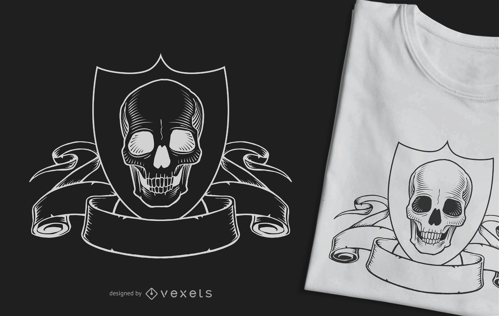 Diseño de camiseta Skull Crest