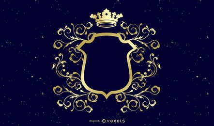Escudo de decoración de oro