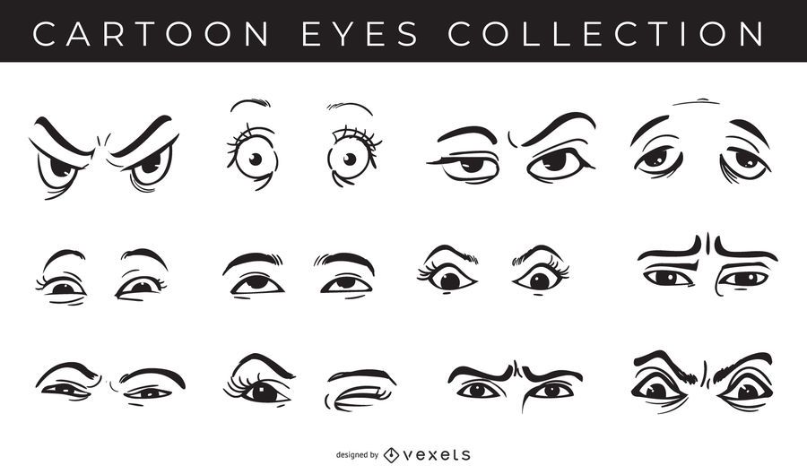 Pack de colección de ojos de dibujos animados Pack de colección de ojos de dibujos animados