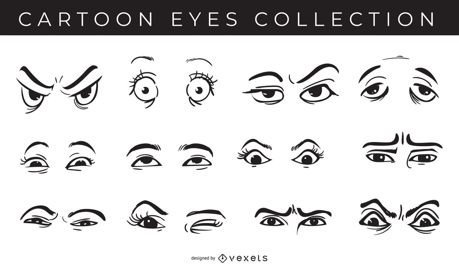 Cartoon Augen Sammlung Pack