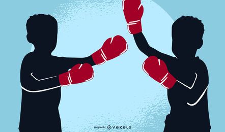 Vetor de boxe infantil