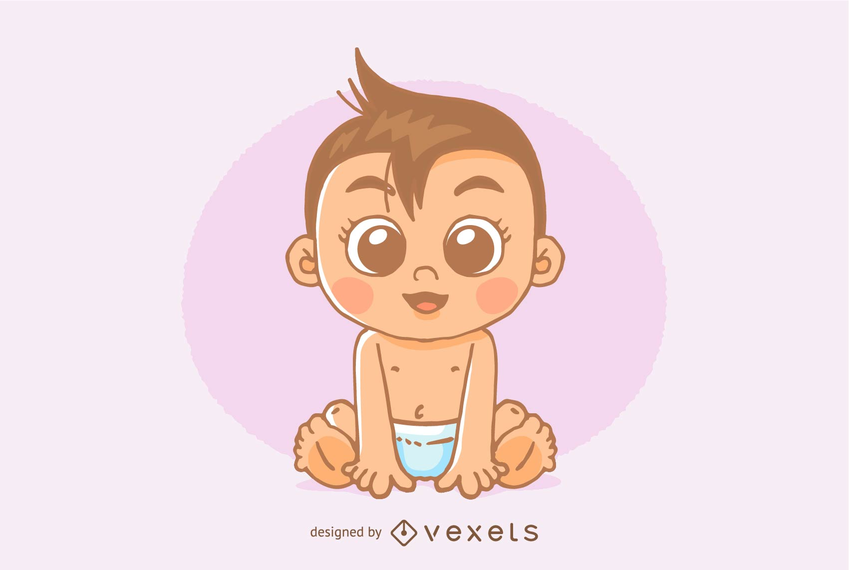 Download Cute Baby Vector - Vector Download