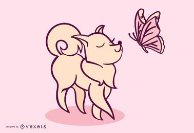 Vector libre de perro e inserto