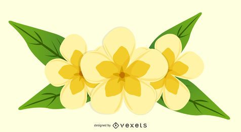 Lebensechte Frangipani 01 Vektor