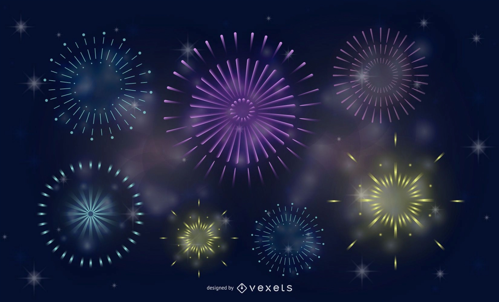 Splendid Fireworks Fireworks Vector 1