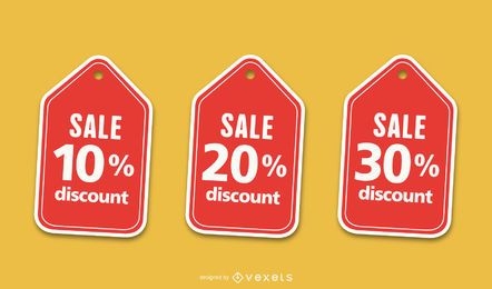 Discount Supermarkets With Labels Vector