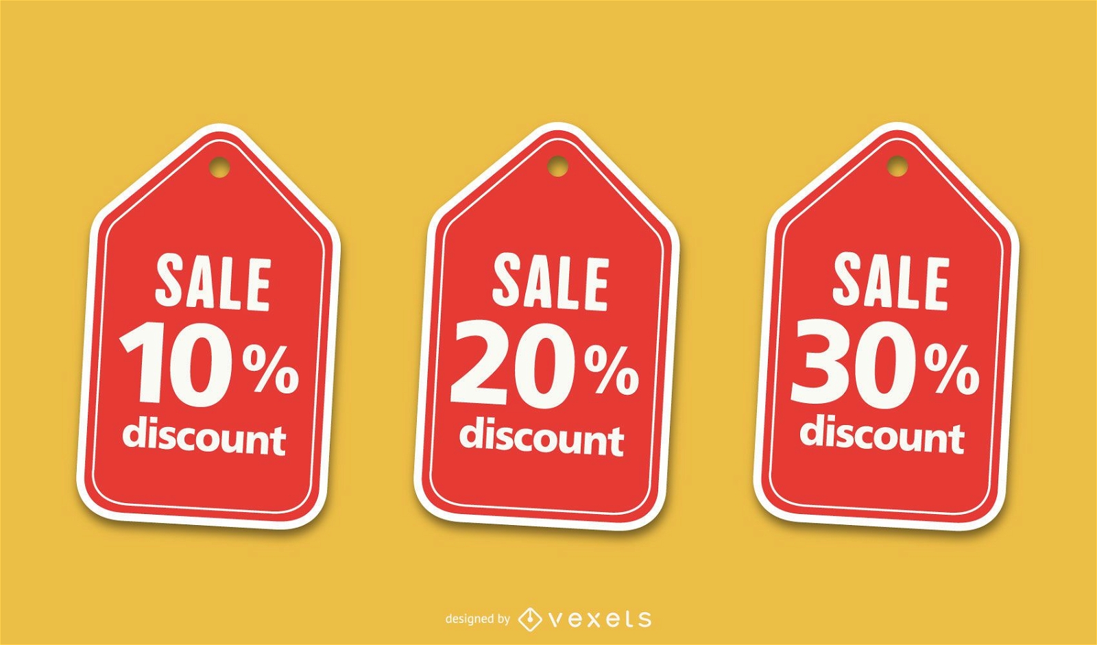 Discount Supermarkets With Labels Vector
