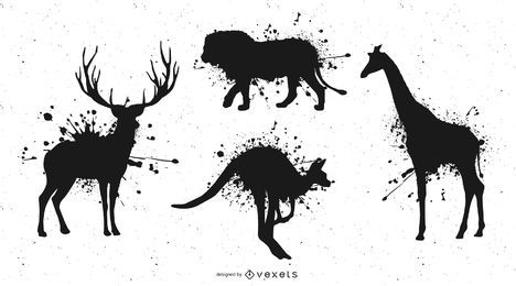 Ink Animals Vector 1