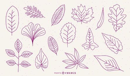 Different leaves stroke style