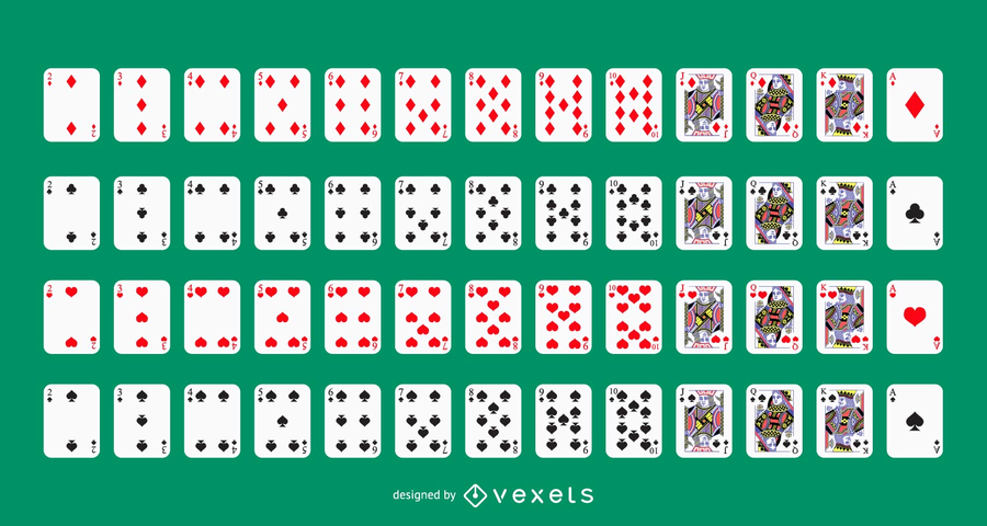 Baralho de cartas de jogar de vetor - Baixar Vector