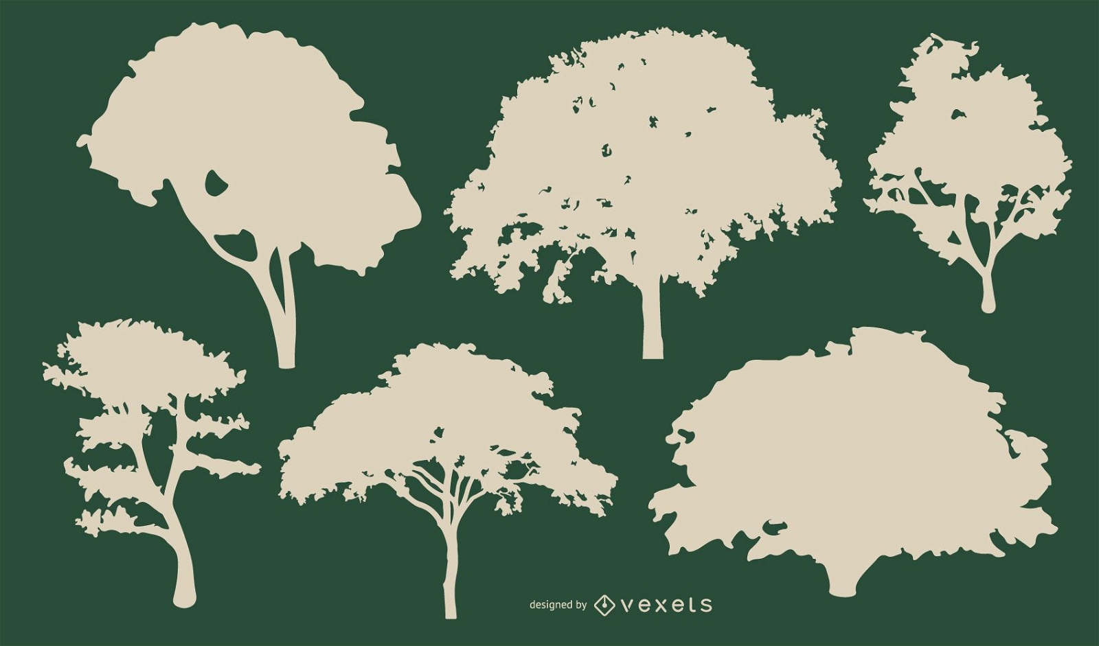 Árboles ilustración vectorial