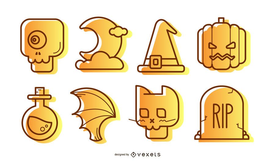 Halloween icons illustrations Halloween icons illustrations
