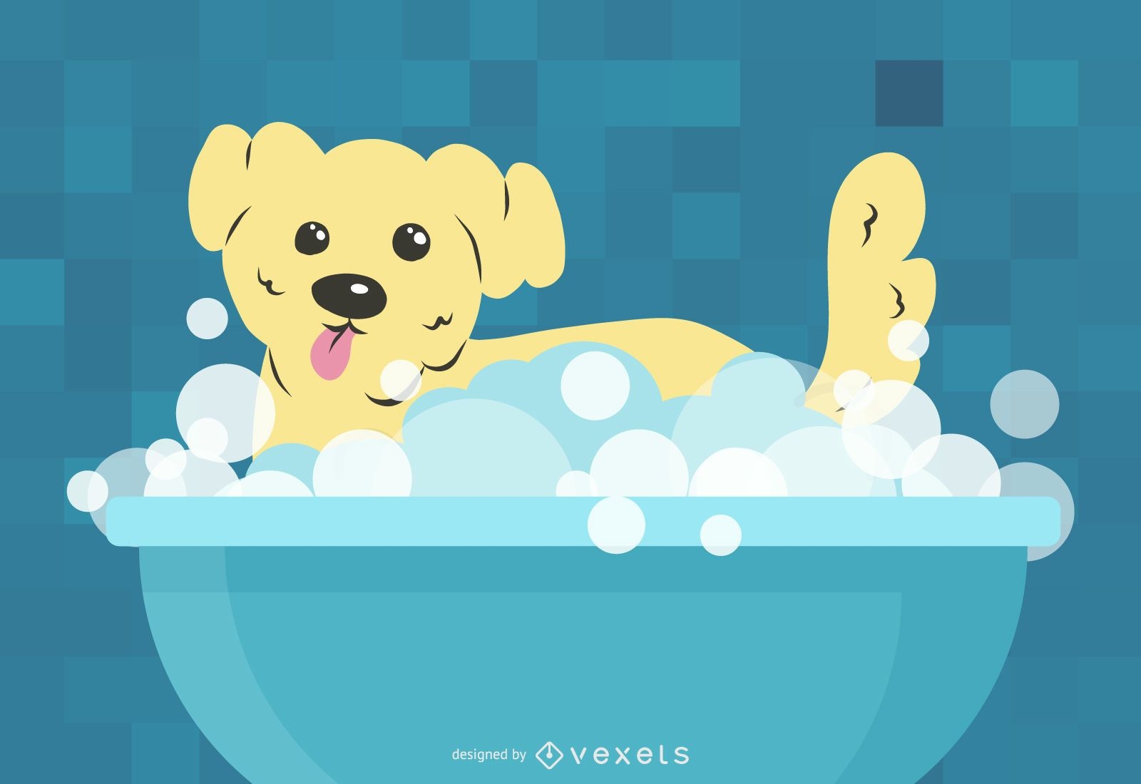 Banho para cães pequenos