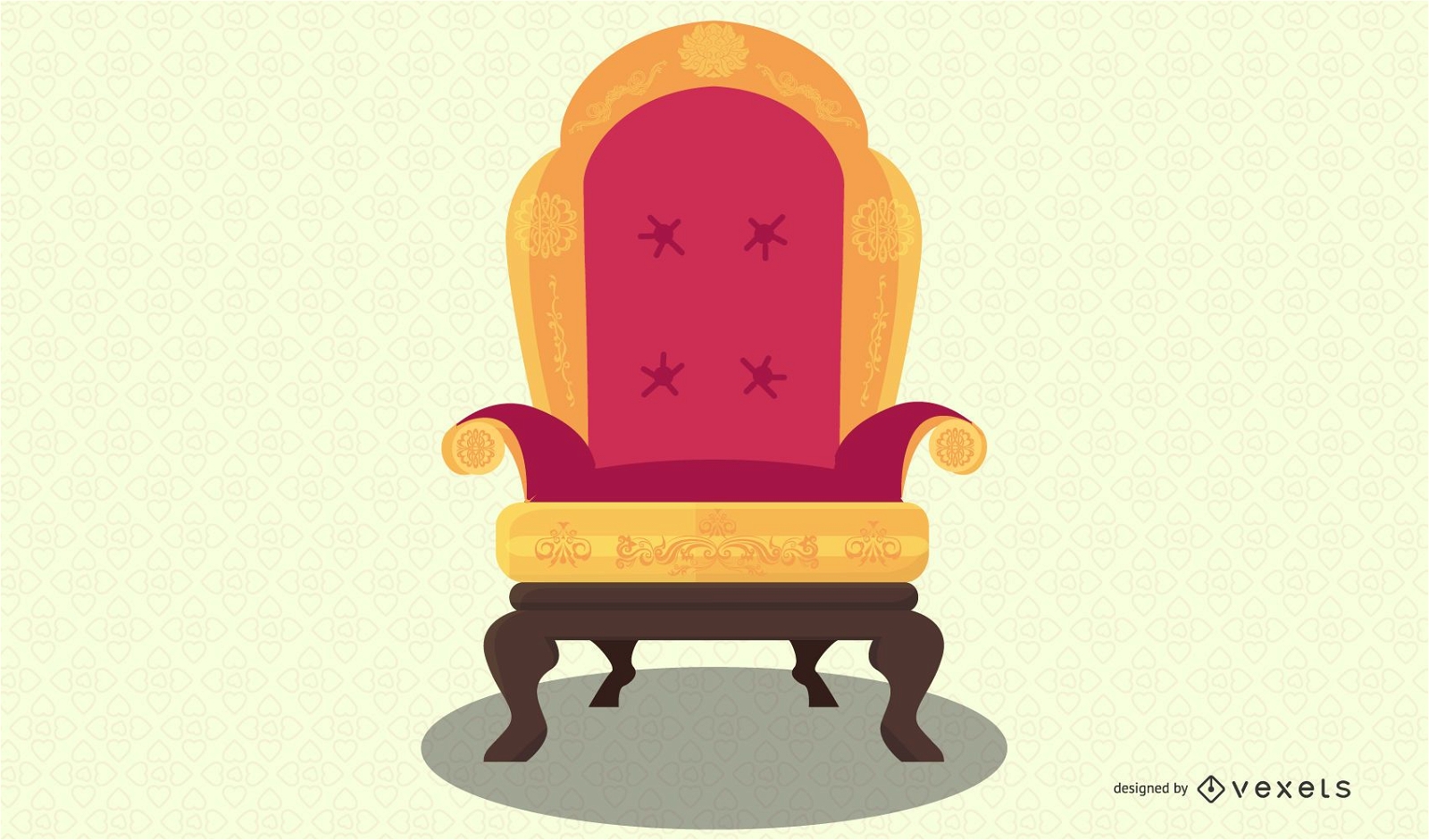 ilustração de cadeira antiga europeia