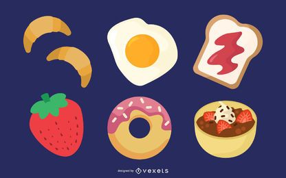 Vector Breakfast Food Eating