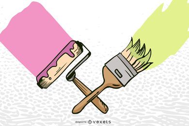 Vector de pinceles de pintura de pintura