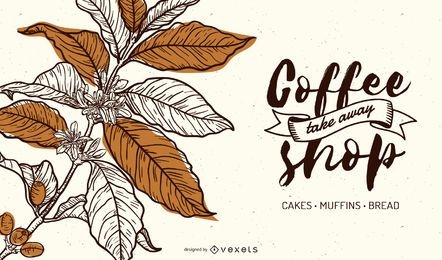 Luxury coffee banner design