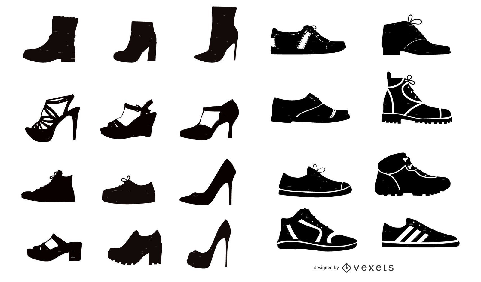 Variety Vector Shoes - Vector Download