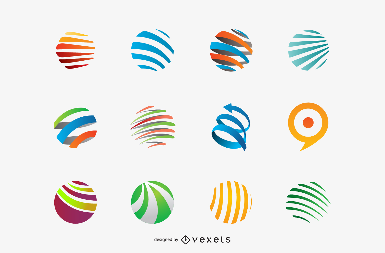 Coleção circular de design de logotipo