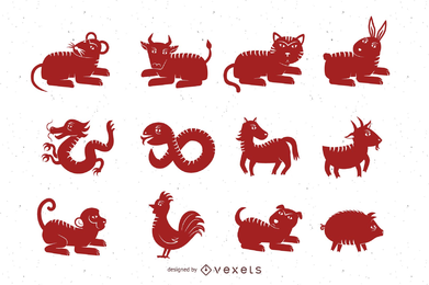 Another Version Of The Zodiac Papercut Vector
