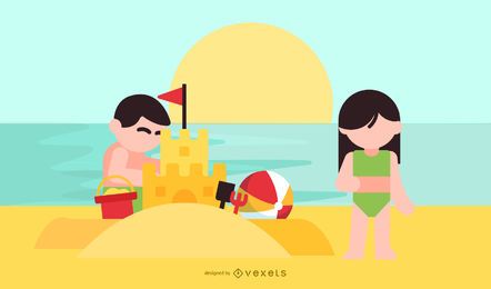 Vetor de verão infantil