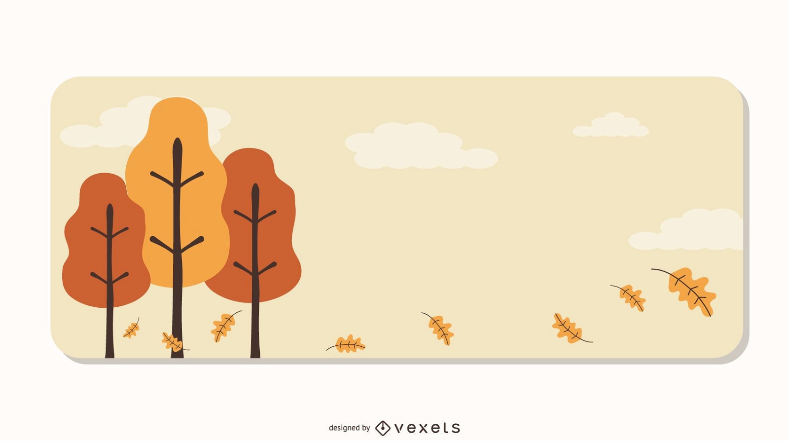 Dekoratives Banner-Vektor-Design der Bäume