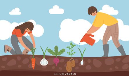 Plant Fruit Theme Vector