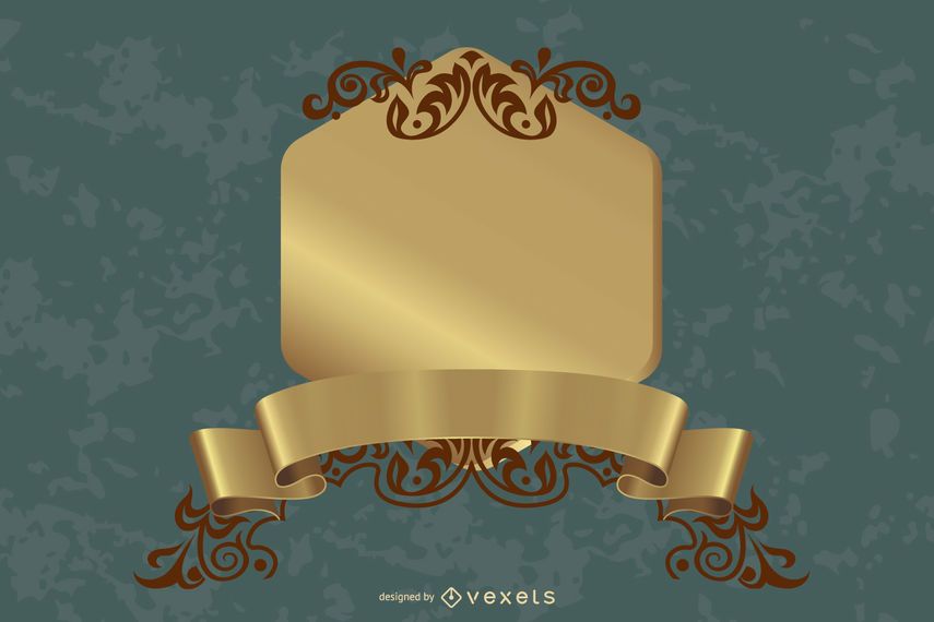 Vetor de gráficos decorativos de ouro Vetor de gráficos decorativos de ouro