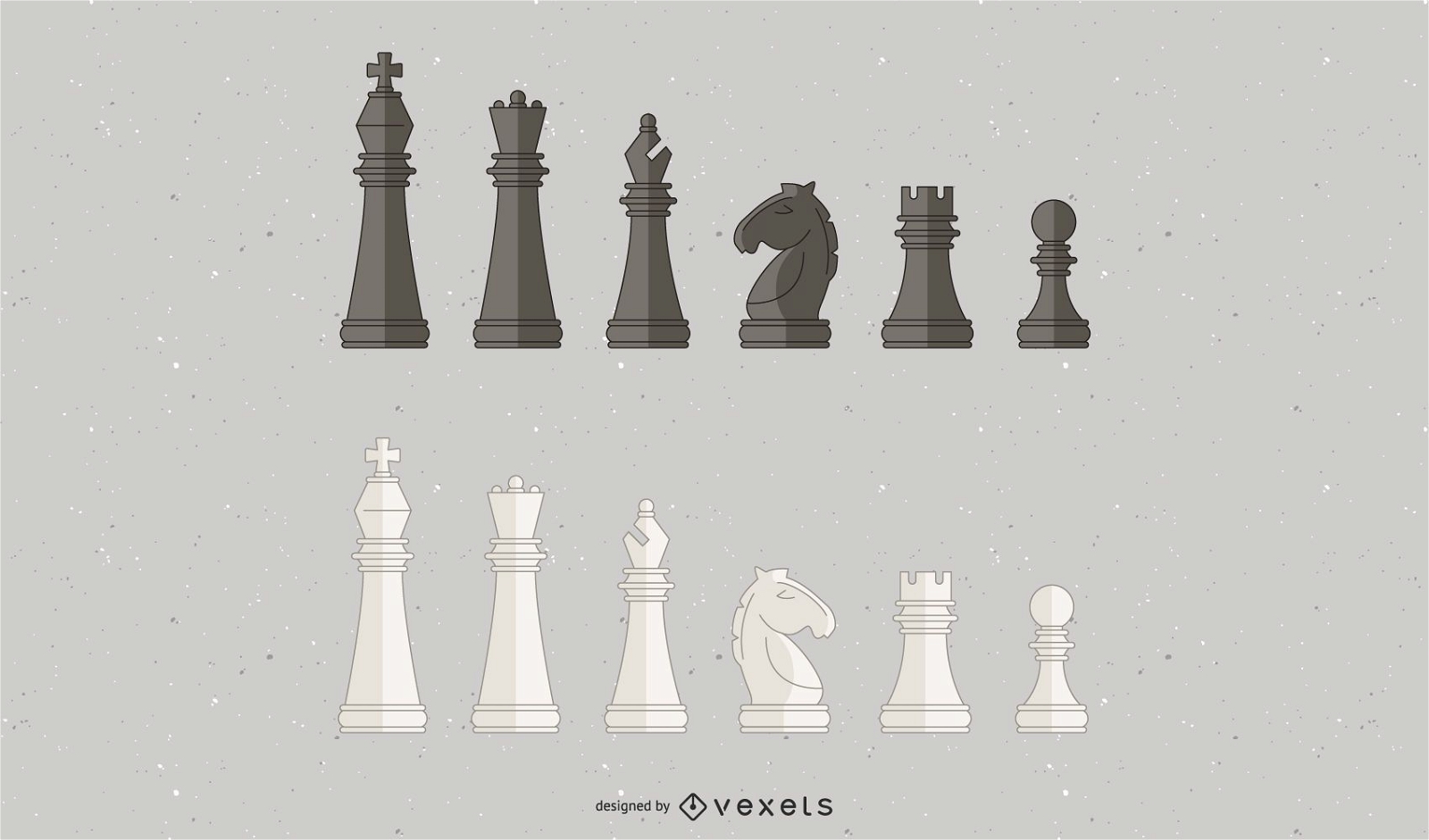 Schachfiguren Illustrationsdesign