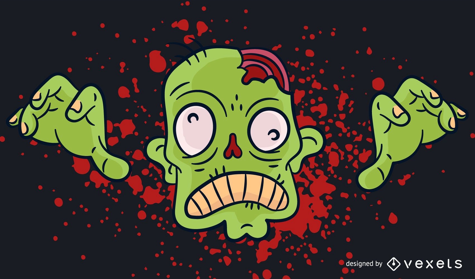 Zombie blood illustration design