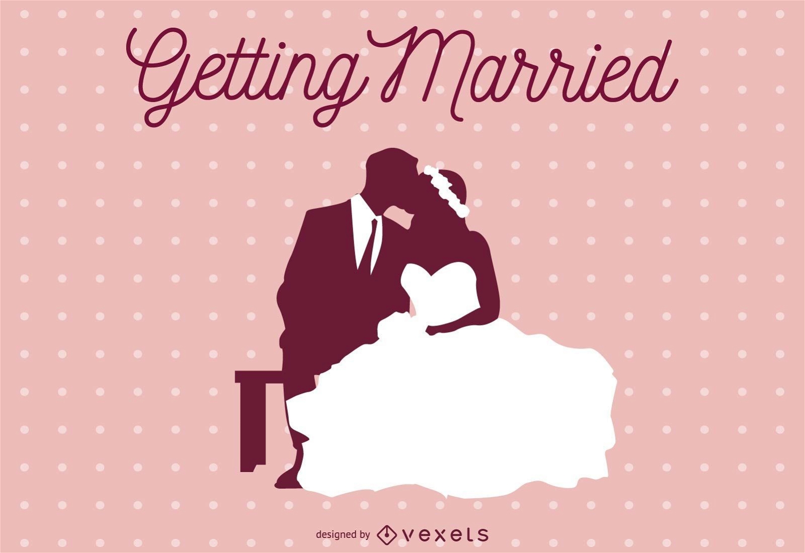 Getting married illustration design