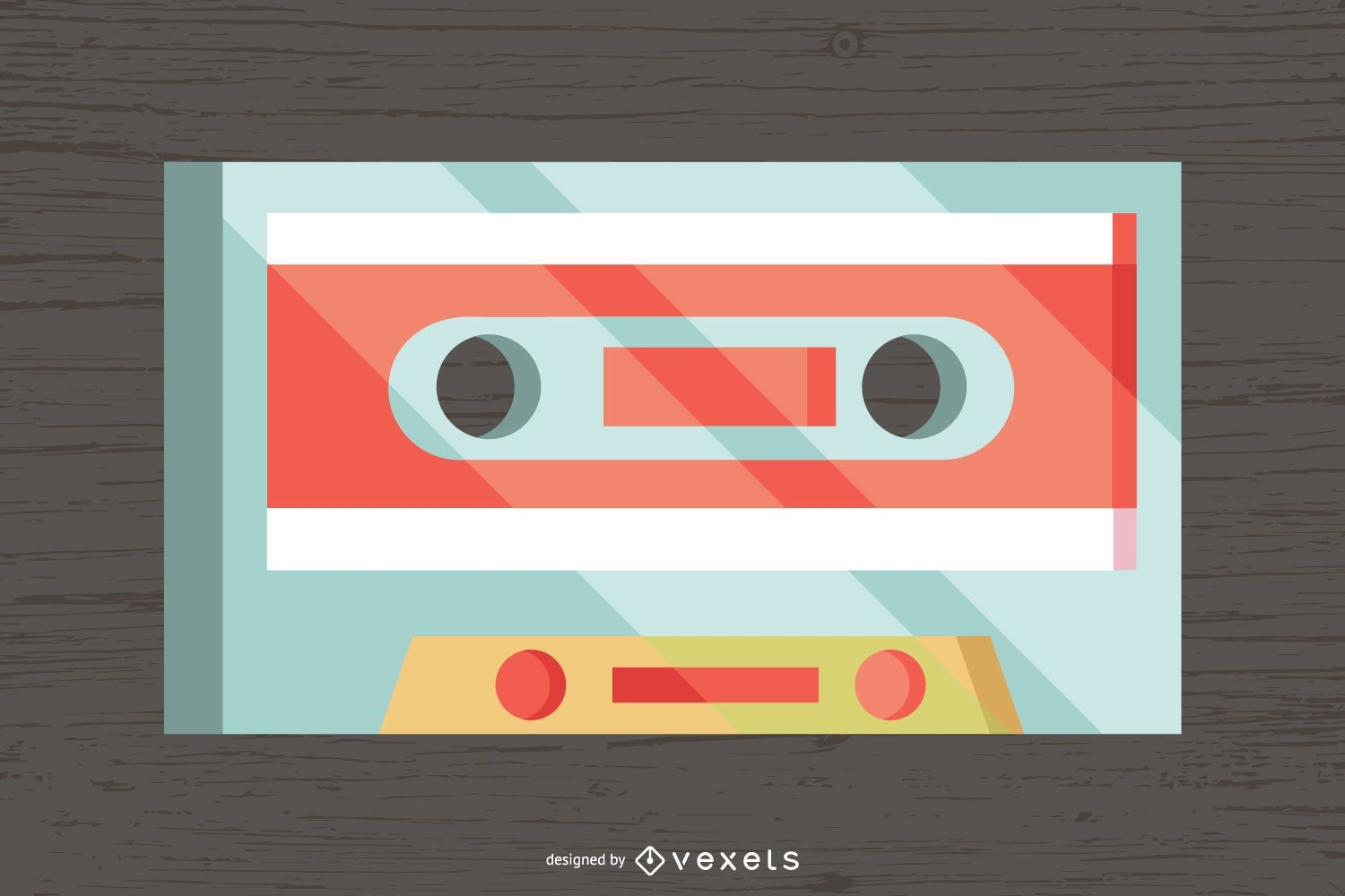Vector de cinta de cassette